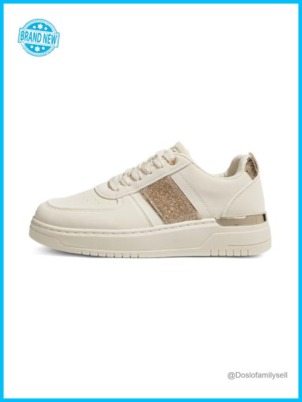 Women's Retro PU Leather Lace-Up Fashion Sneakers Platform Comfort Tennis Shoes